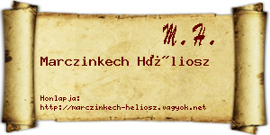 Marczinkech Héliosz névjegykártya